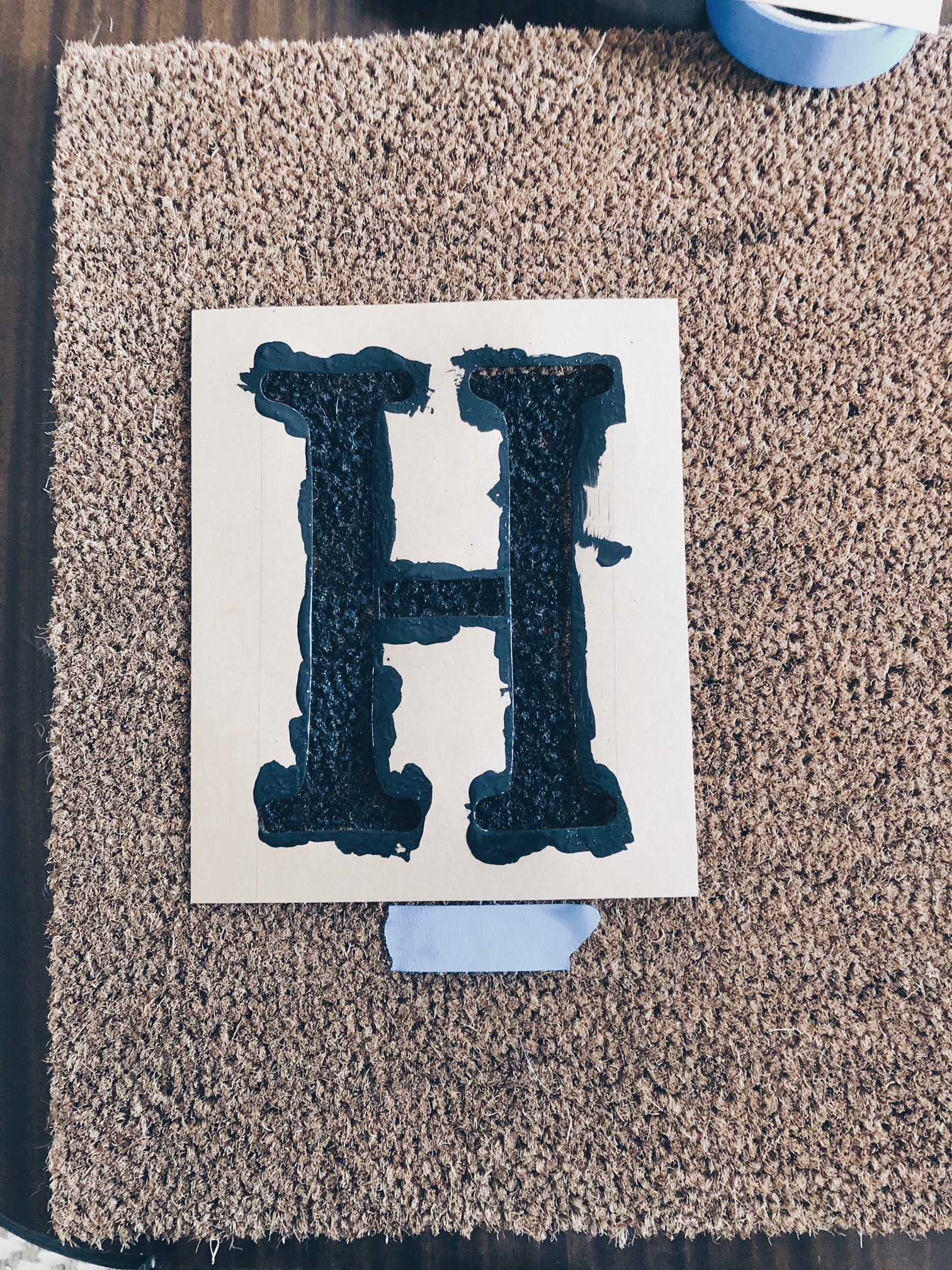 Holla A Diy Doormat Tutorial Renovating Mapleson Manor